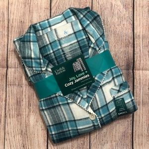 NWT Teal Women’s Flannel Pajama Set - Small
